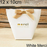 White Bronzing "Merci" Candy Bag