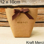 White Bronzing "Merci" Candy Bag